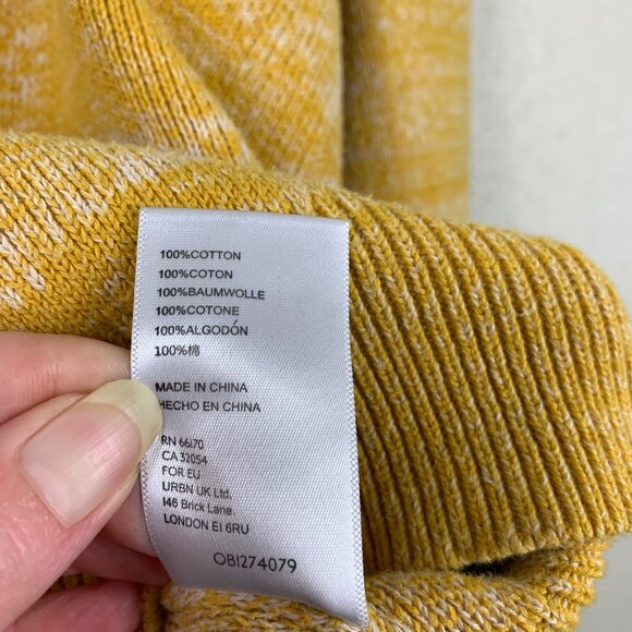 Urban Outfitters BDG Corrina Collared Knit Sweater Yellow Size Medium - Picture 6 of 8